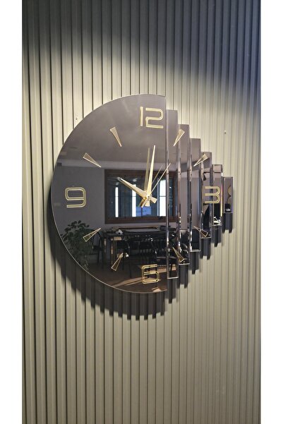 TEKNİK AYNA CAM SANAYİ DSTAR BRONZ DUVAR SAATİ 60 CM