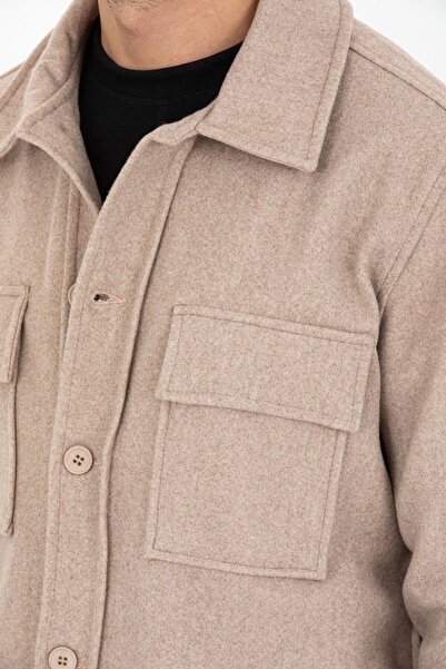 Store Oversized /regular fit buttoned 100% cotton jacket - winter basic model