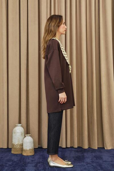 Puane Kadın Puantiye Detaylı Basic Tunik - 10742TUN - BROWN