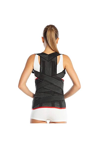 NextFarma Corset corectare postura spate tip Hessing, Negru, Marime M, NextFa...