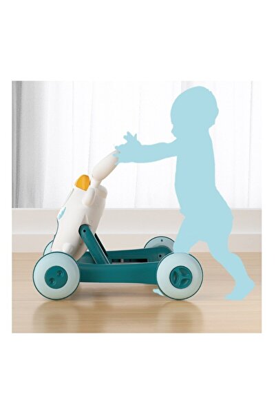 dalip baby walker, foldable, adjustable speed, anti-slip handle, lights & music, 46x57 cm, blue