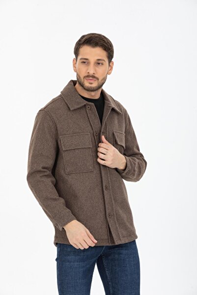 Store Oversized /regular fit buttoned 100% cotton jacket - winter basic model