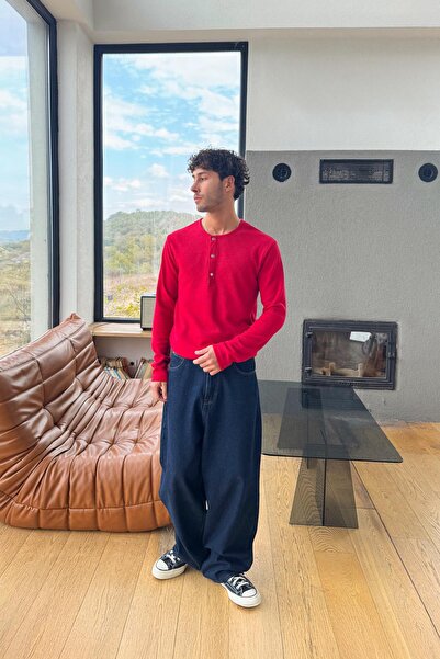 Flaw Wear Snap Fastener Oversized Long Sleeve T-Shirt