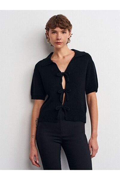 Dilvin Bowknot Knitwear Top