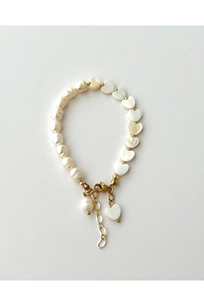 eyla collection Gerçek İnci & Doğaltaş Bileklik – El Yapımı Zarafet Bilekliği...