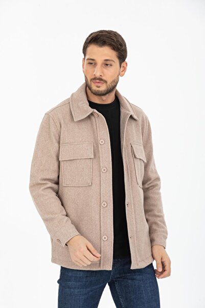 Store Oversized /regular fit buttoned 100% cotton jacket - winter basic model