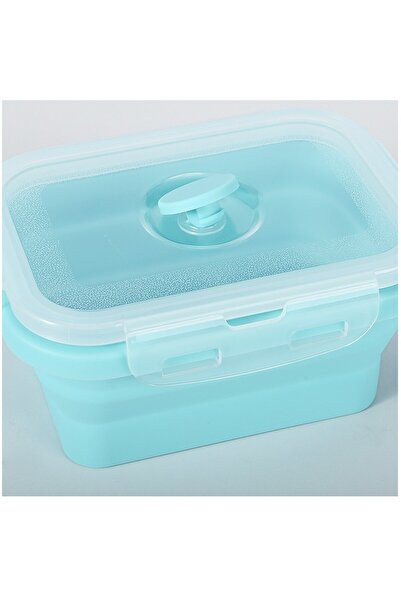 Flippy set of 3 collapsible silicone food containers 350/500/800 ml, microwave-safe, blue
