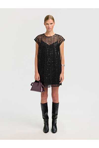 SELECTED Midikleid Pailletten