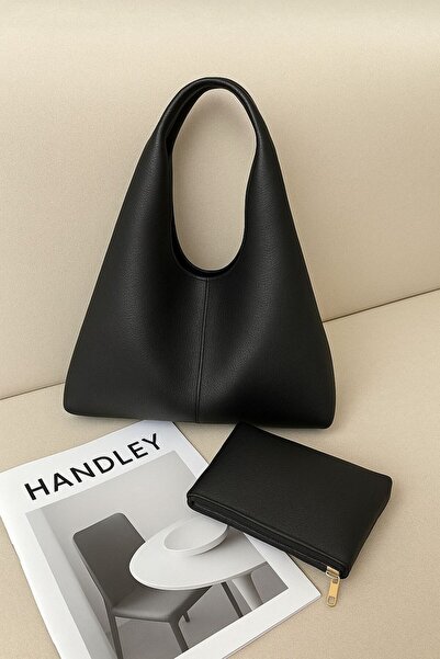 Handley Комплект от мека кожена чанта и портмоне