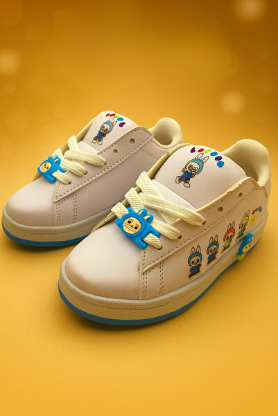 İMVULA Çocuk Ayakkabısı Labubu Desenli Dijital Saat Hediyeli Çocuk Ayakkabı