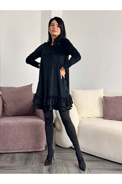 RAMONA BADESCU EXCLUSIVE Rochie damă catifea – rochie scurtă cu volan și mâne...