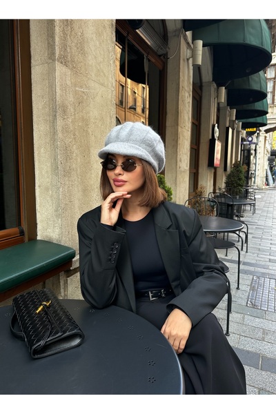 LAGRANZE Women's Angora Baretta Hat