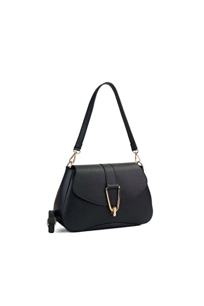 Posete Fagaras Poseta Piele Emily - Negru, 1 Compartiment, 2 Buzunare, 1 Bareta Reglabila, 1 Bareta Fixa