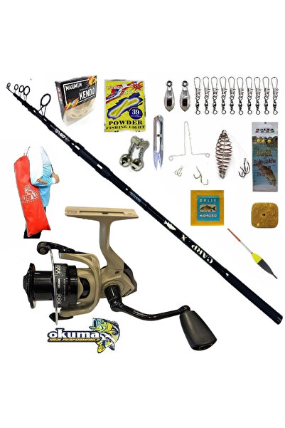 Oslo Okuma Outrax 6000 360cm 3,5lbs Carp-x Profesyonel Sazan Kıyı Olta Takımı...