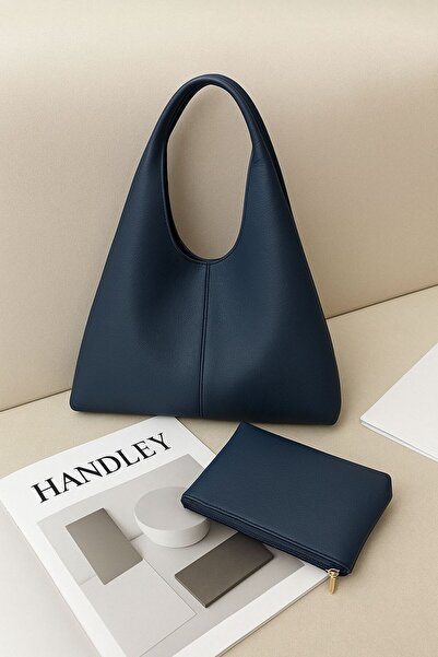 Handley Комплект от мека кожена чанта и портмоне