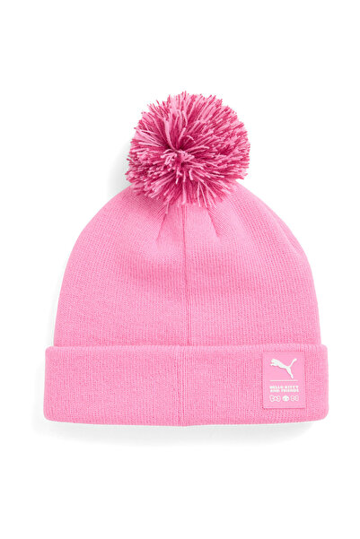 Puma Hat X Hkfr Mid Crown Pom Beanie Jr Pos, Pink, Kids