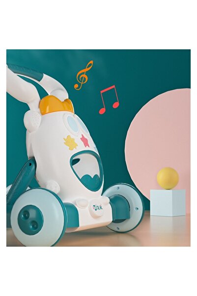 dalip baby walker, foldable, adjustable speed, anti-slip handle, lights & music, 46x57 cm, blue