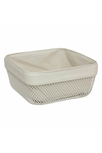 Other Coș de pâine Mayaj bej pătrat din oțel și bumbac