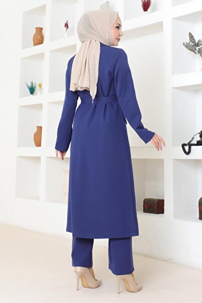 Missvalle Zipper Detailed Suit Indigo 19201