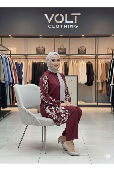 VOLT CLOTHİNG Front Detail Patterned Double Suit