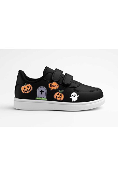 LİASSHOES adidași pentru copii casper pumpkin halloween cu imprimeu cu bandă neagră