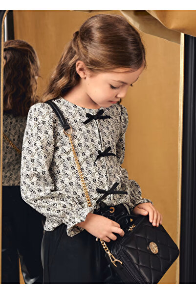 Abel & Lula Abel Lula Girl's Ribbon Blouse