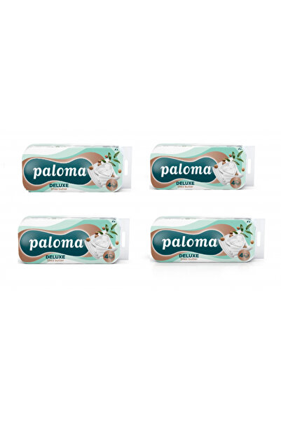 PALOMA Hârtie igienică Deluxe cu unt de shea, 10 role, 4 straturi — Pachet pr...