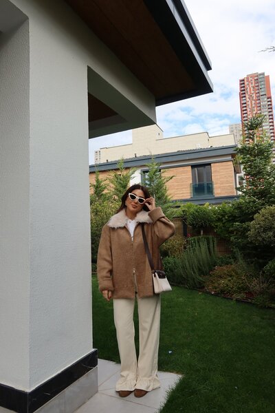 Özge Özgenç Paçası Fırfırlı Wideleg Jean