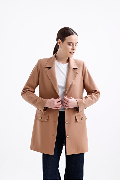 miere Kadın Kemerli Classy Blazer Ceket