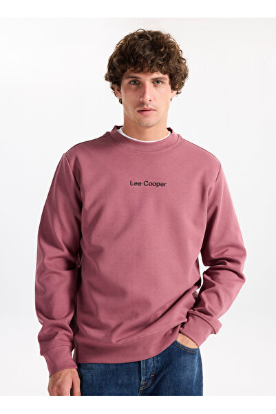 Lee Cooper Yuvarlak Yaka Gül Kurusu Erkek Sweatshırt 261 LCM 241042 DORRES GÜL KURUSU