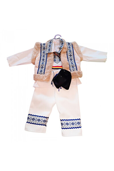 Adonis Costum popular botez baietel cu vestuta blana