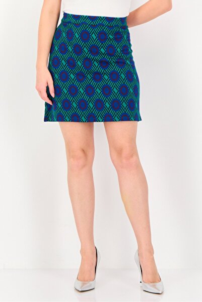 PROMOD Women Allover Print Mini Skirt, Multicolor