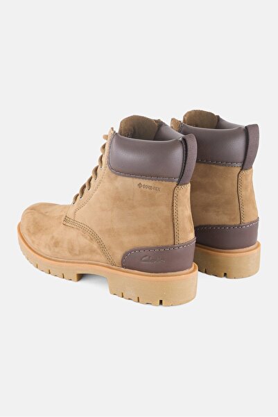 CLARKS Men Rossdale HIGTX Lace Up Ankle Boots, Dark Sand