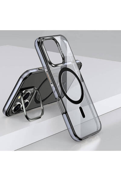 Gpack iPhone 16 Pro uyumlu Kılıf Wlons Magsafeli Renkli Çerçeve Standlı Efsan...