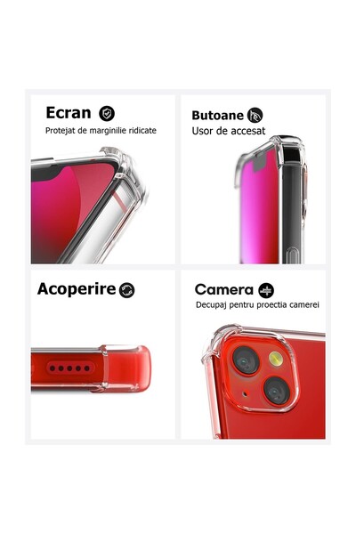 Flippy protective TPU case for Apple iPhone 15 Plus, Shockproof, Corner protection, Transparent