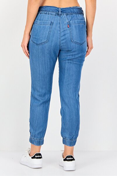 Levi's Women Regular Fit Washed Soft Denim Jogger Pants, Blue