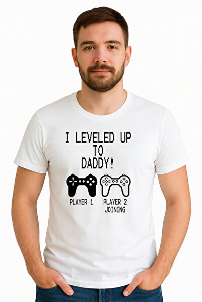 OEM Tricou barbat I leveled up to DADDY, 100% bumbac