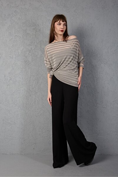 Su Moda Women's Knitwear Sweater Mercerized Soft Texture Transparent Stylish New Year Trend