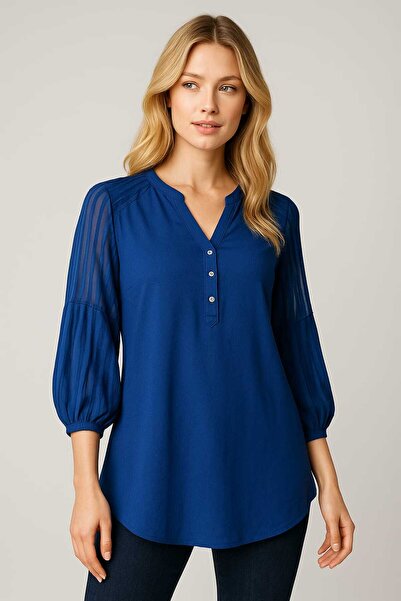 Sum KOLLARI TÜLLÜ DÜĞMELİ BADİ