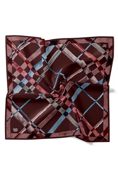 Levidor Κρυστάλλινο κασκόλ με ριγέ γεωμετρικό σχέδιο μπακλαβά