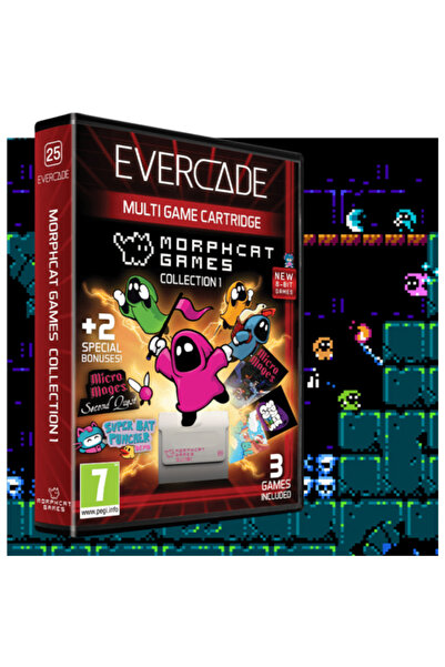 EVERCADE Multi Game Cartridge, #25, Morphcat Games Collection 1, 3in1, Retro
