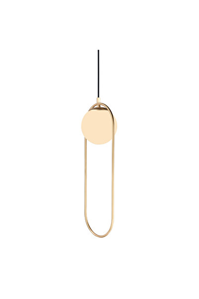 Squid Lighting Lampă suspendată Arch Gold, Squid Lighting, fier și sticlă, 20x20x146 cm, E27, 1 bec, max. 100 W