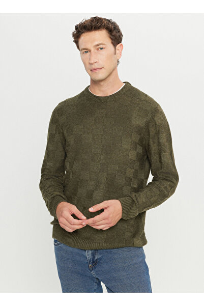 ALTINYILDIZ CLASSICS Bisiklet Yaka Standart Haki Erkek Kazak ACE049261483_HAK