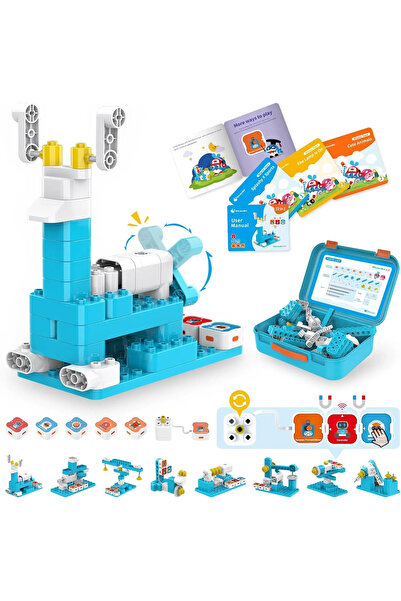 WhalesBot مجموعة روبوت برمجة STEM Blocks A3 12 في 1 للأطفال (61 قطعة)