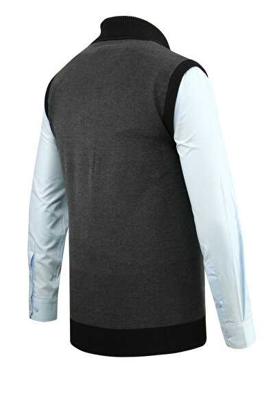 Çizgi Triko Men's Shawl Collar Knitwear Sweater with Dot Pattern Classic Fit - 5250H