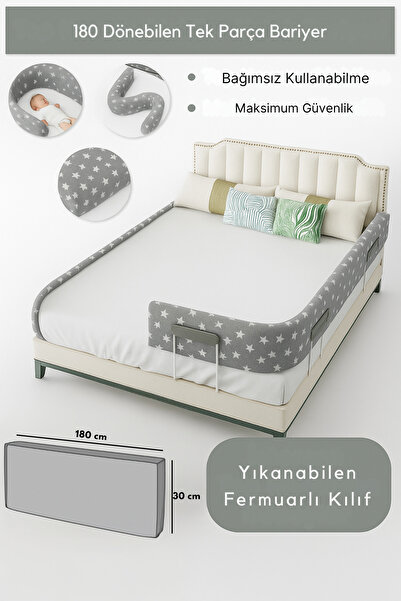 Dizanor Yeni Nesil 180 cm Tek Parça Yatak ve Beşik Güvenlik Bariyeri