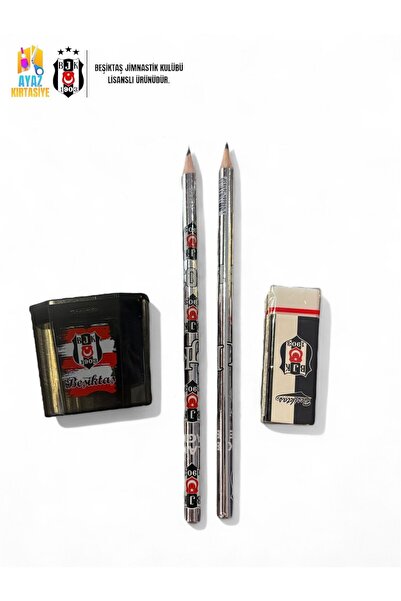 AYZTOYS KIRTASİYE Beşiktaş Lisanslı Kalem Seti 4 Parça - Öğrenci Okul Seti