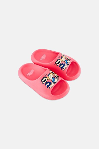 PEANUTS Kids Girl Slip On Slipper, Light Red