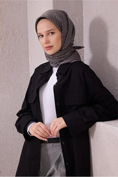 Belli Eșarfă din mătase pură Tivil 4209 - 88 Model abstract afumat