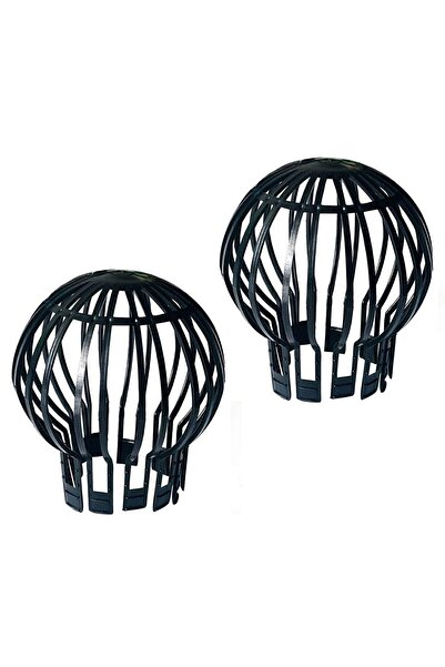 Aptel Комплект от 2 паравана за стрехи, пластмасови, черни, 14,5x13,2 см